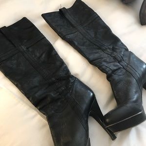 Steve Madden Knee High Leather Boots - Sz 9.5